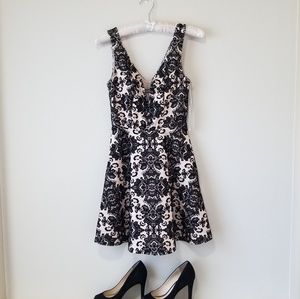 Bailey Blue blush and black damask dress